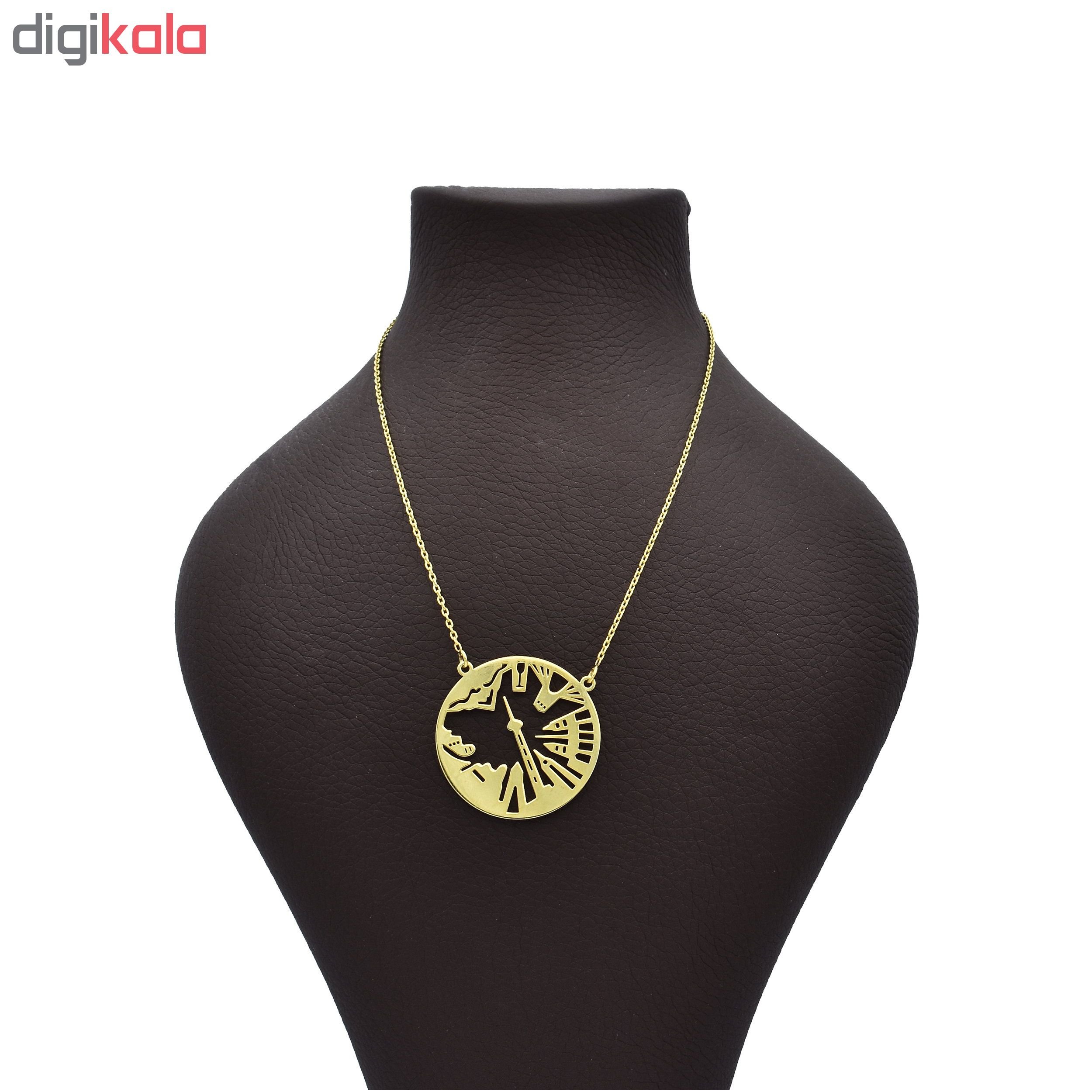 گردنبند طلا 18 عیار زنانه آرشا گالری طرح برج میلاد کد 328A2451 — تصویر 2 از 4