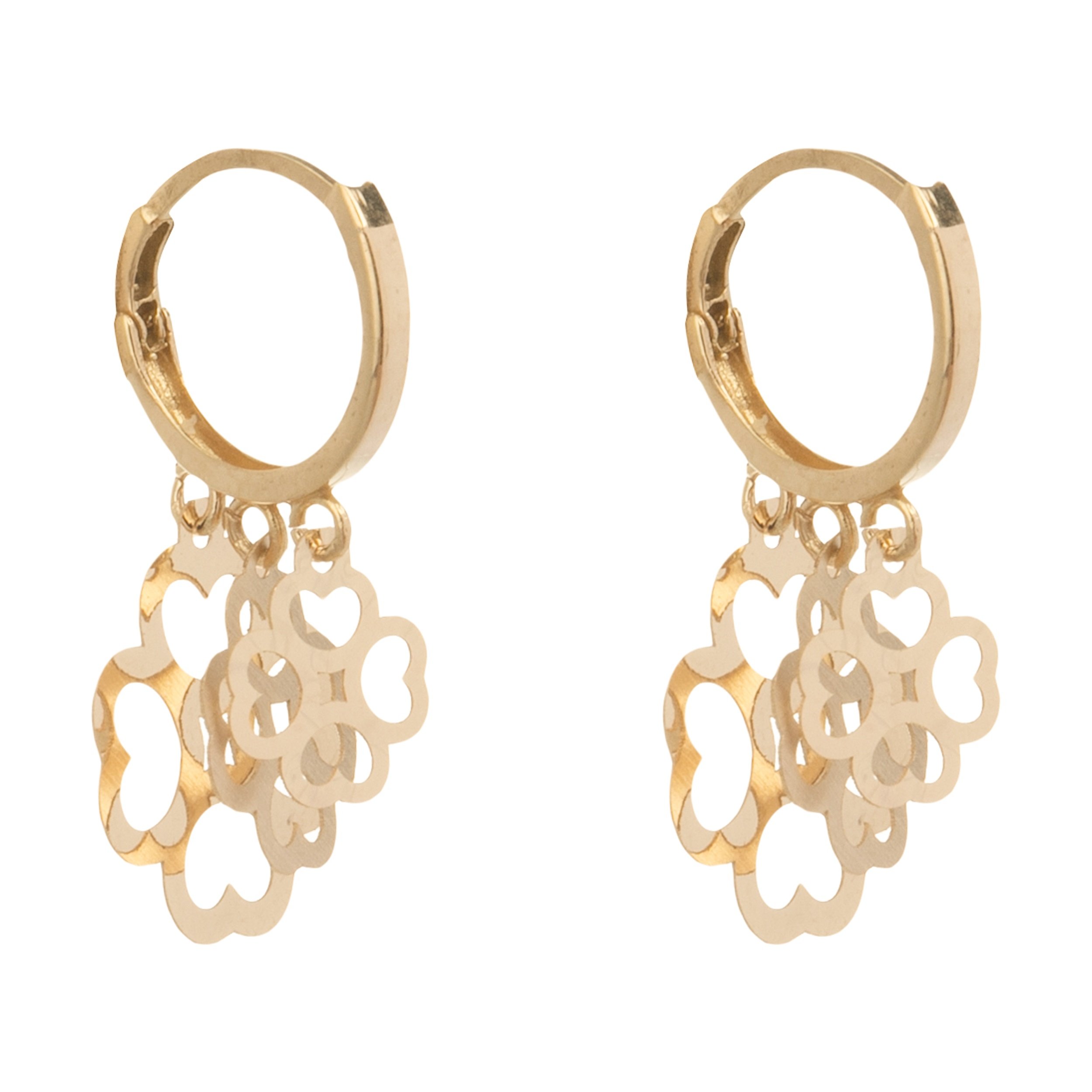 گوشواره طلا 18 عیار زنانه گالری یارطلا کد AG27-3 — تصویر 1 از 7