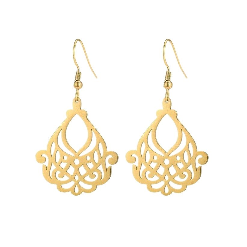 گوشواره طلا 18 عیار زنانه قیراط کد GH3674 — تصویر 1 از 4