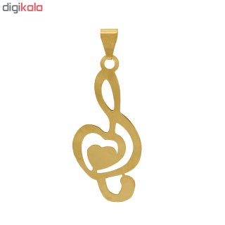 آویز گردنبند طلا 18 عیار زنانه طرح نت کد 293M34 — تصویر 2 از 3