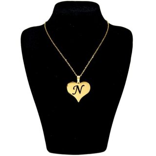 گردنبند طلا 18 عیار زنانه طرح N کد UN0039 — تصویر 2 از 2