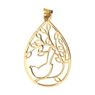 آویز گردنبند طلا 18 عیار زنانه نیکان گلد طرح MK 688 — تصویر 1 از 2