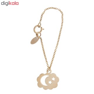 آویز ساعت طلا 18 عیار زنانه طرح ماه و ستاره کد SG419 — تصویر 2 از 2