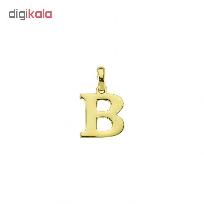 آویز گردنبند طلا 18 عیار زنانه نیکان گلد مدل حرف B — تصویر 2 از 3
