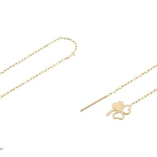 گوشواره طلا 18 عیار زنانه طرح برگ سه پر کد EL-006 — تصویر 4 از 4