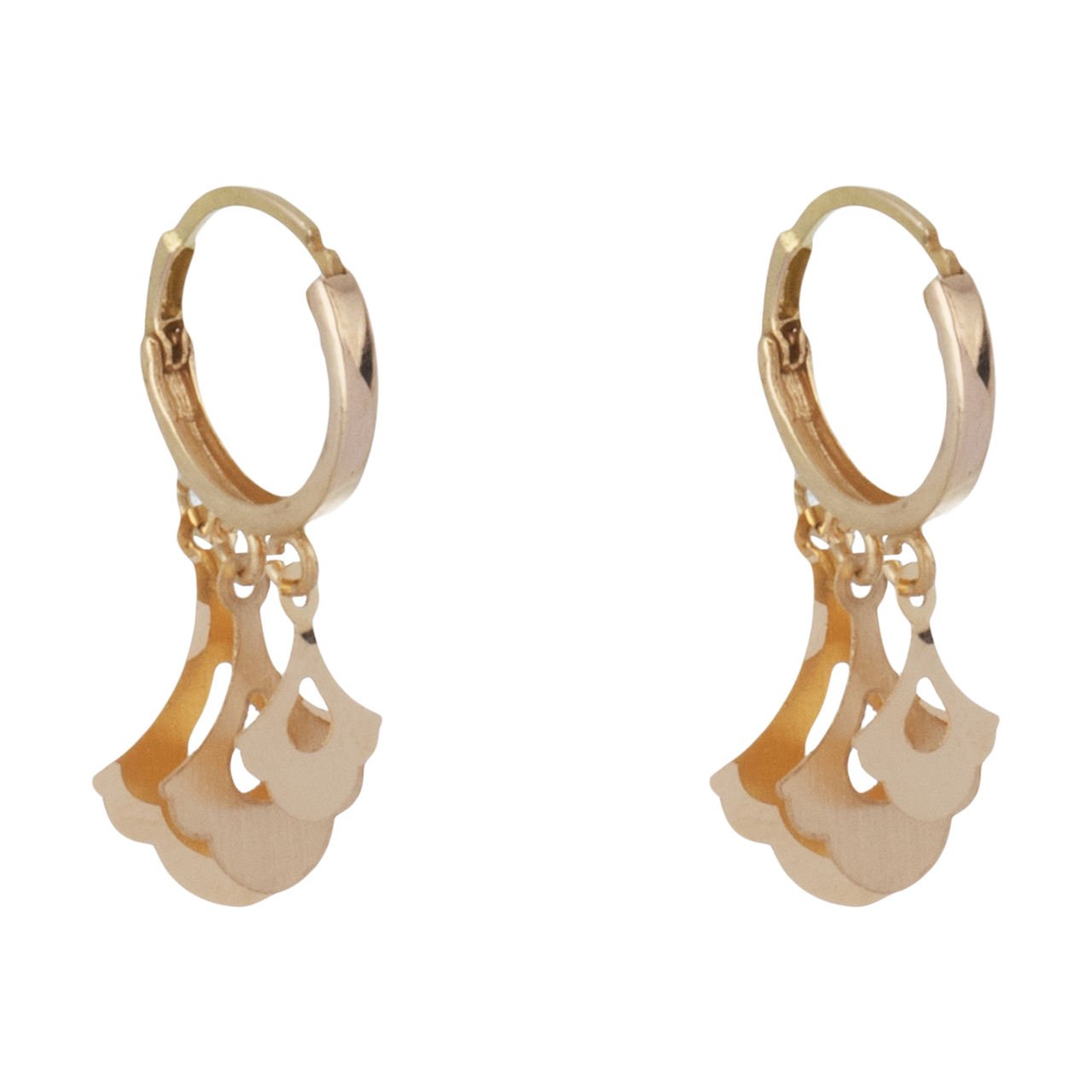 گوشواره طلا 18 عیار زنانه گالری مرجان مدل 0960 — تصویر 1 از 3