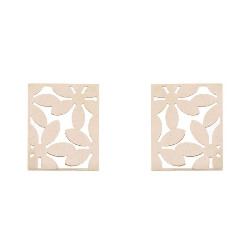 نیم ست طلا 18 عیار زنانه مدل گل کد GH6343 — تصویر 2 از 4