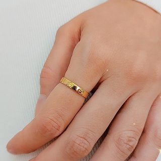 انگشتر طلا 18 عیار زنانه مدل پیچ P0090 — تصویر 2 از 2