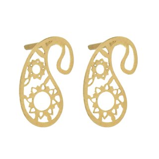گوشواره طلا 18 عیار زنانه مدل اسلیمی P306 — تصویر 1 از 2