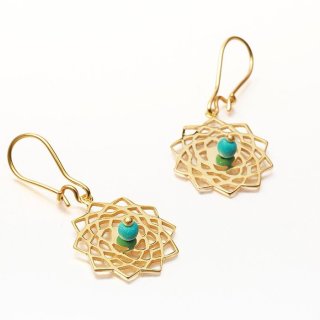 گوشواره طلا 18 عیار ترنج مدل TE20 — تصویر 3 از 3