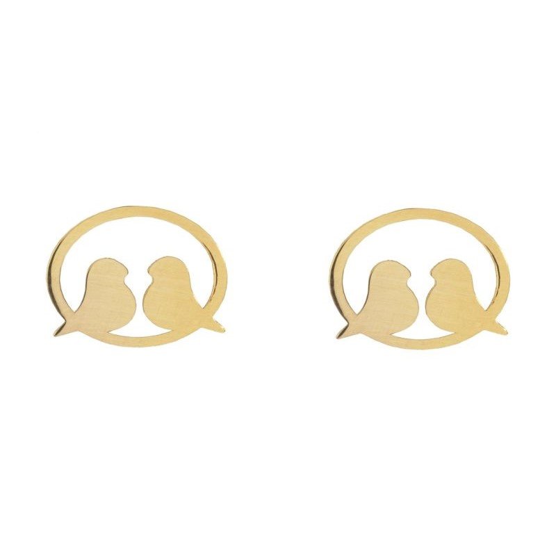 نیم ست طلا 18 عیار زنانه مدل پرنده کد GH6356 — تصویر 3 از 5