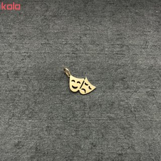 گردنبند طلا 18 عیار طرح اشک و لبخند مدل G103 — تصویر 5 از 5