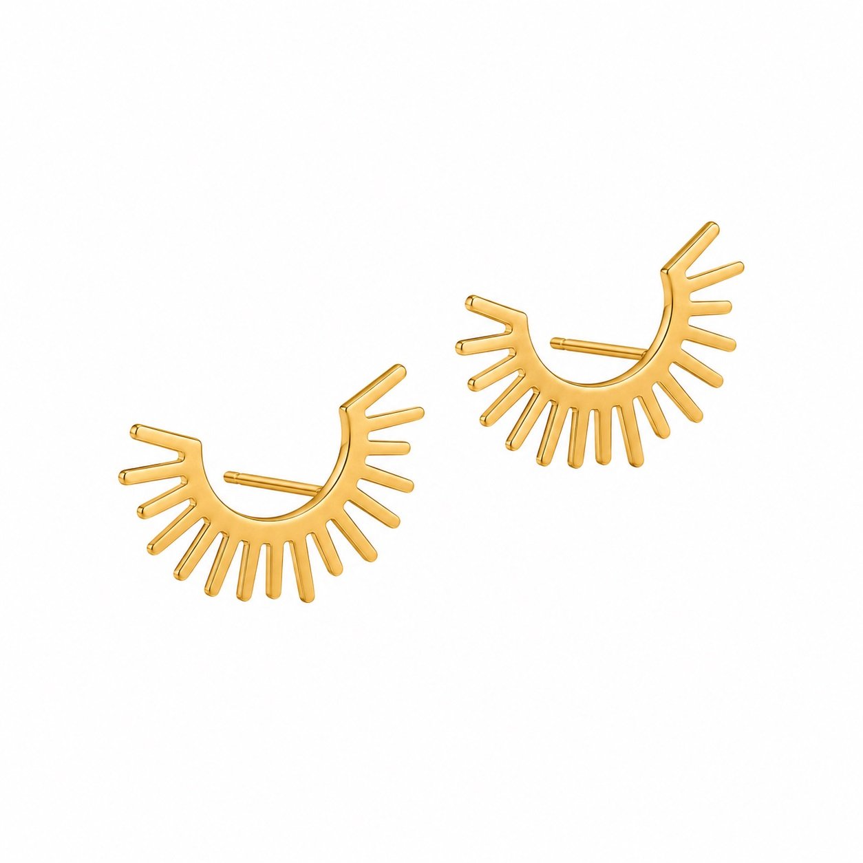 گوشواره میخی طلا 18 عیار زنانه نیکان گلد مدل NK223 — تصویر 2 از 3