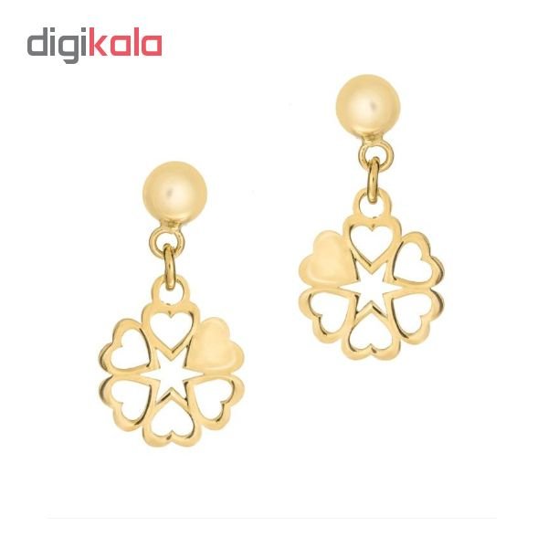 گوشواره طلا 18 عیار نیکان زر مدل GE147 — تصویر 2 از 3