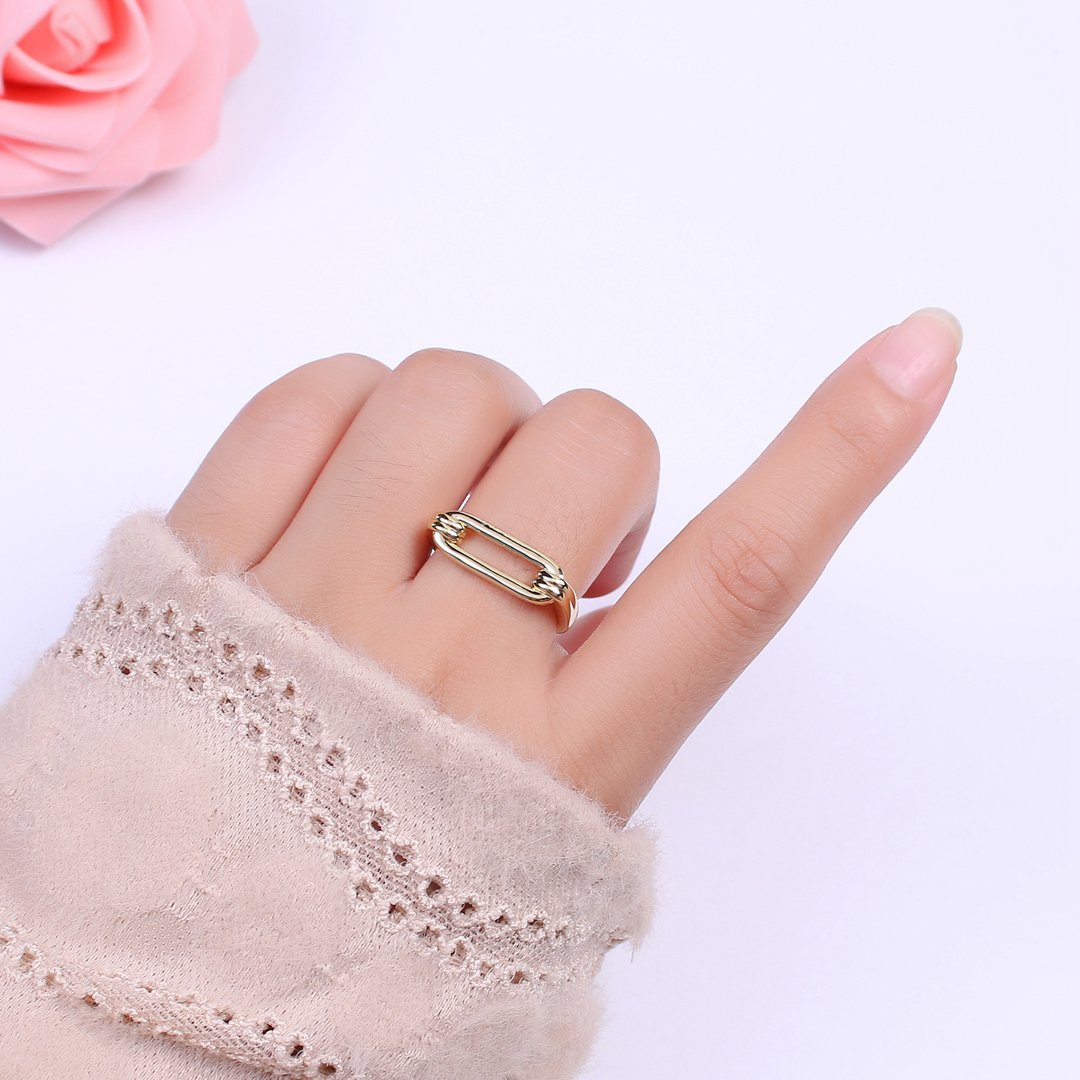 انگشتر طلا 18 عیار زنانه قیراط کد GH2605 — تصویر 3 از 5