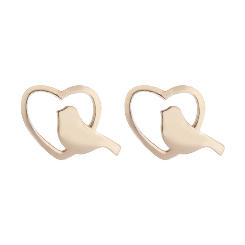 گوشواره طلا 18 عیار زنانه قیراط مدل پرنده کد GH6250 — تصویر 2 از 4