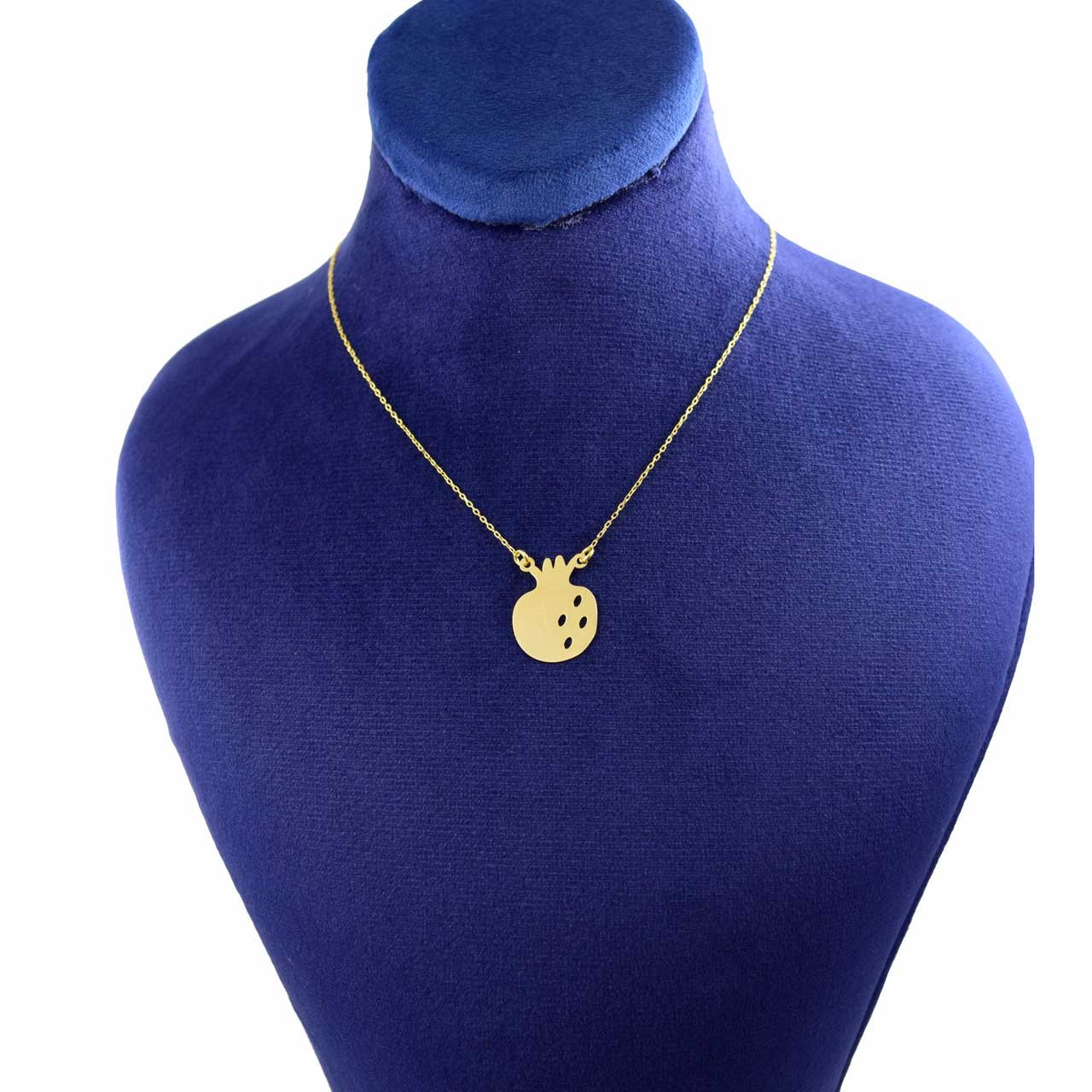 گردنبند طلا 18 عیار زنانه با زنجیر حلقه‌ای (فلامینگو) نیکان گلد مدل انار — تصویر 1 از 3