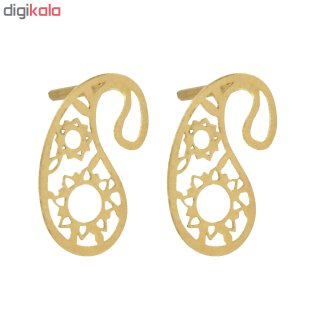 گوشواره طلا 18 عیار زنانه آرشا گالری طرح بته کد 308A2461 — تصویر 2 از 3