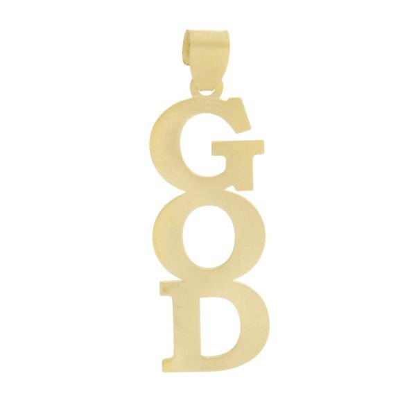 آویز گردنبند طلا 18 عیار زنانه طرح God کد UN0103 — تصویر 1 از 3