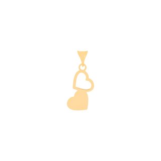 آویز گردنبند طلا 18 عیار زنانه مدل قلب GP009 — تصویر 2 از 2