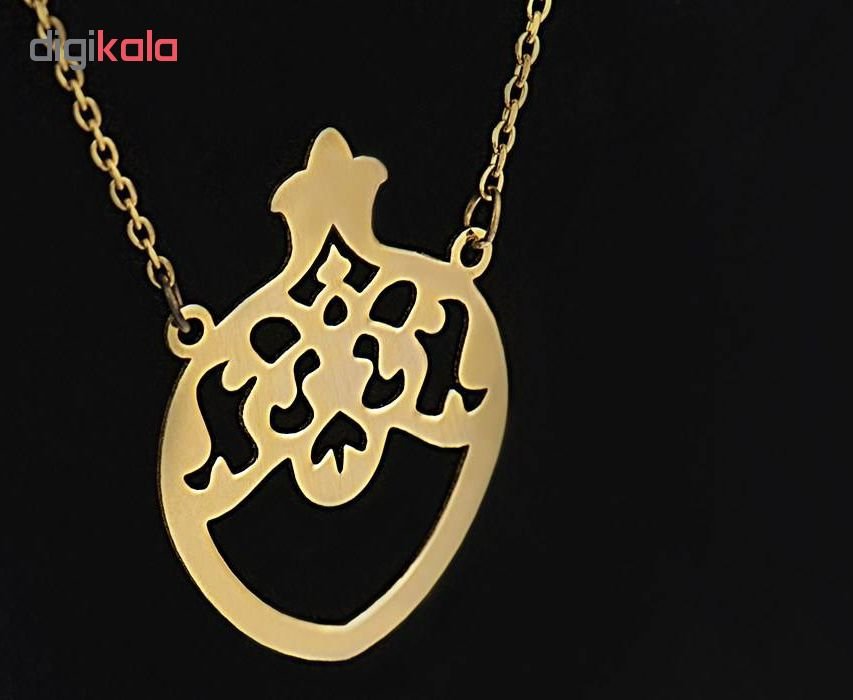 گردنبند طلا 18 عیار زنانه طرح انار کد UN0011 — تصویر 3 از 4
