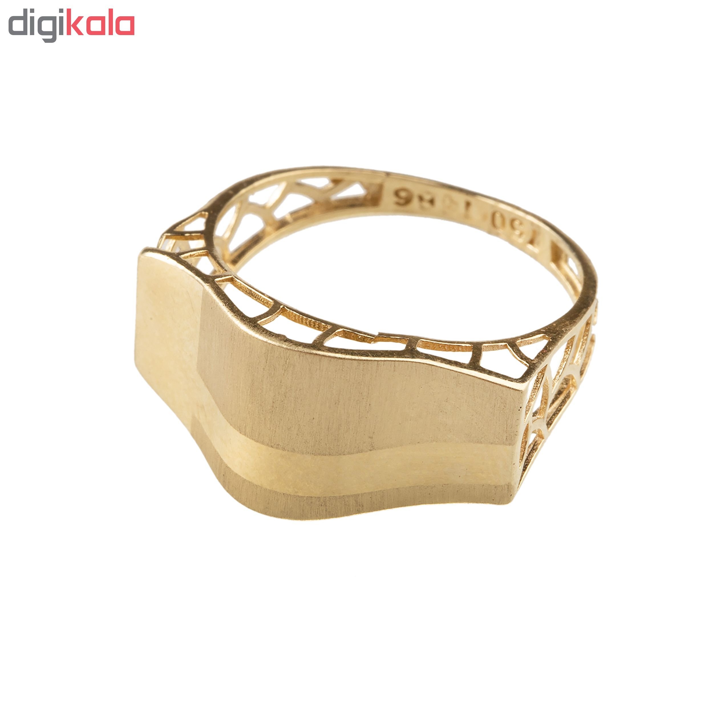 انگشتر طلا 18 عیار زنانه کد R138 — تصویر 2 از 5