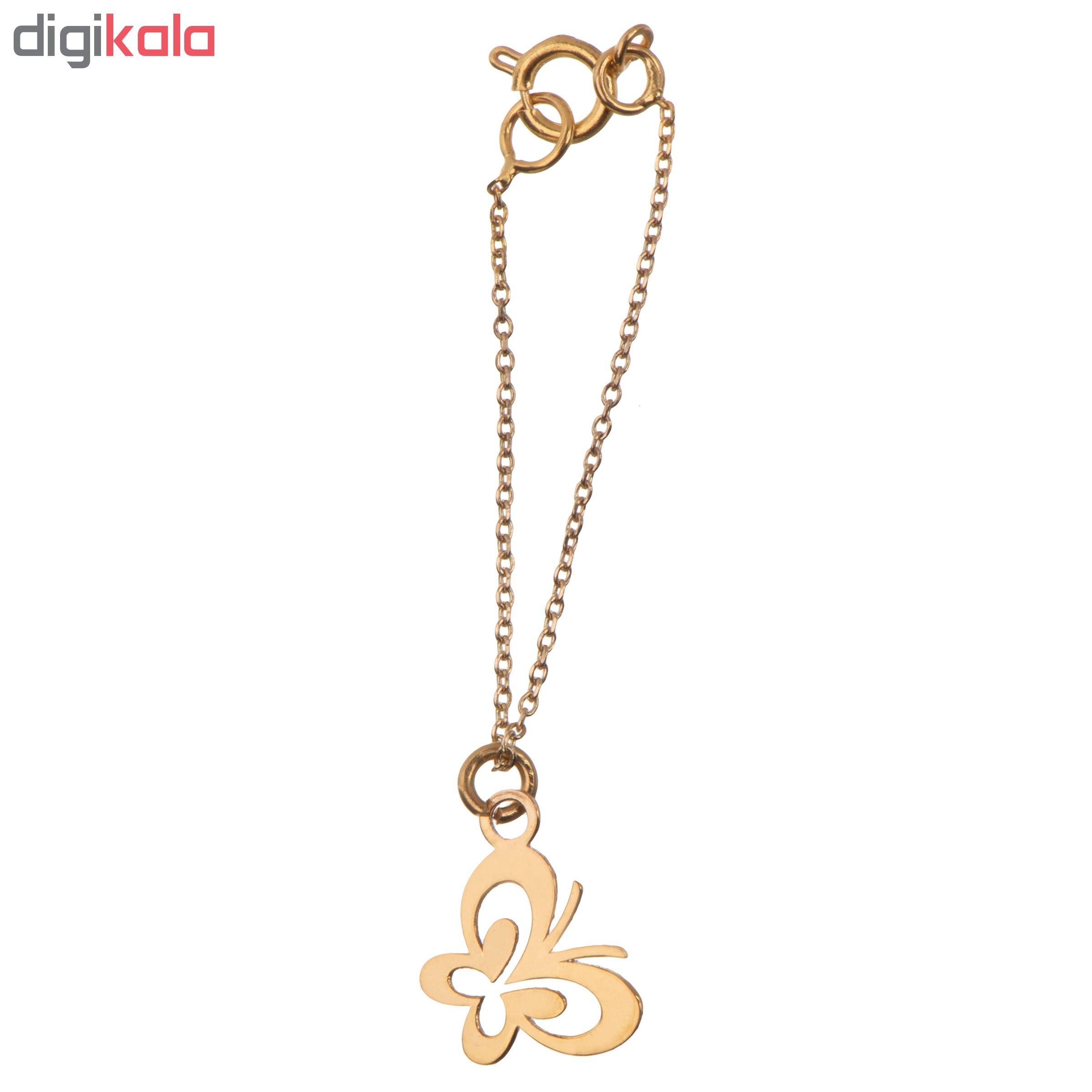 آویز ساعت طلا 18 عیار زنانه طرح پروانه کد SG320 — تصویر 2 از 3