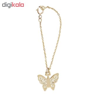 آویز ساعت طلا 18 عیار زنانه طرح پروانه کد SG459 — تصویر 2 از 2