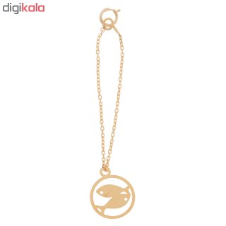 آویز ساعت طلا 18 عیار زنانه طرح ماهی کد SG351 — تصویر 2 از 2
