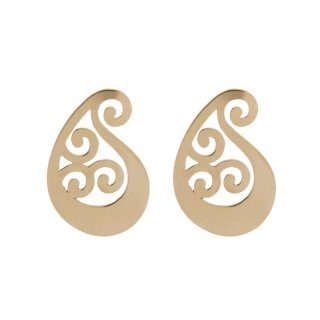 نیم ست طلا 18 عیار زنانه مدل بته جقه کد GH6325 — تصویر 5 از 5
