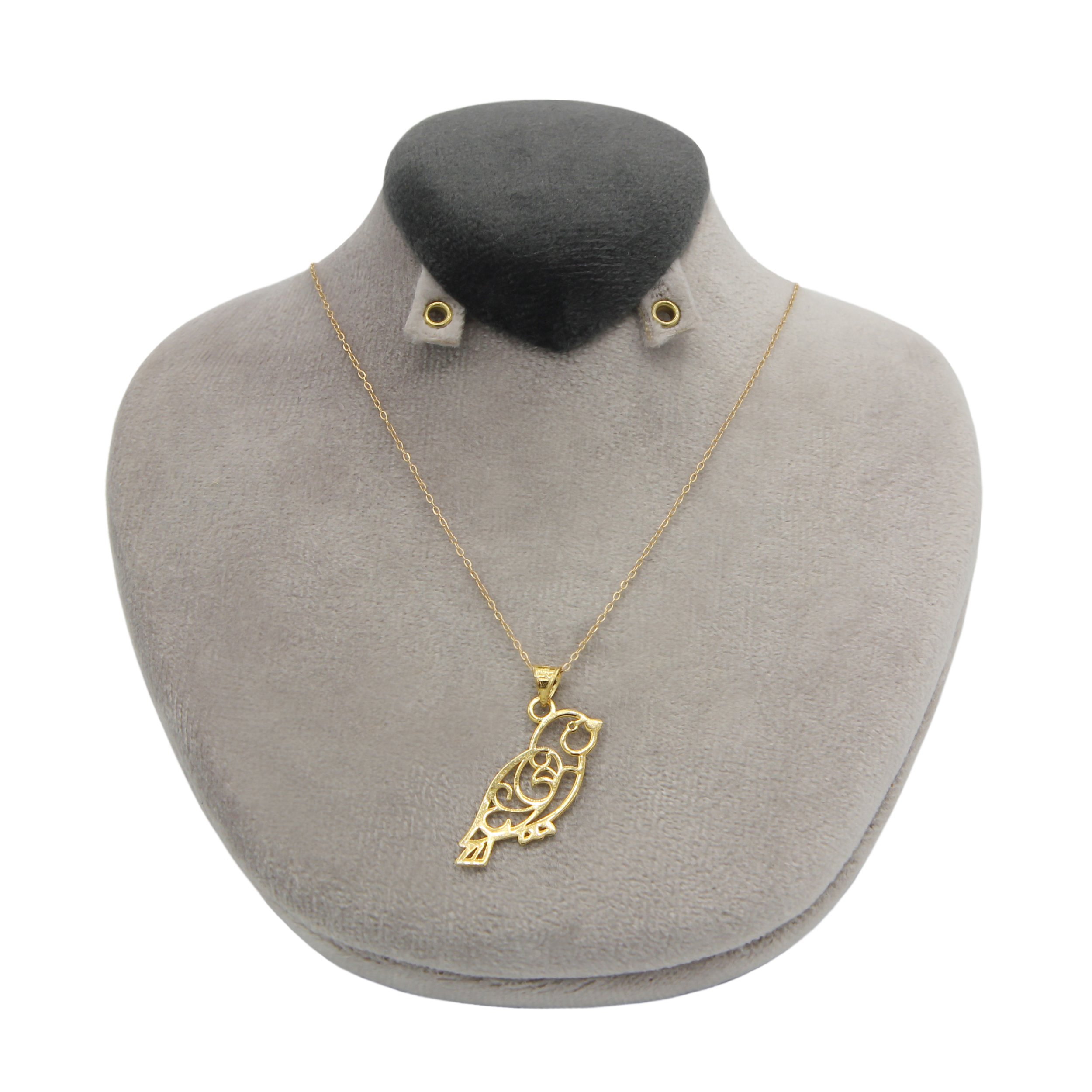 گردنبند طلا 18 عیار زنانه با زنجیر حلقه‌ای (فلامینگو) نیکان گلد مدل پرنده 6002 — تصویر 1 از 3