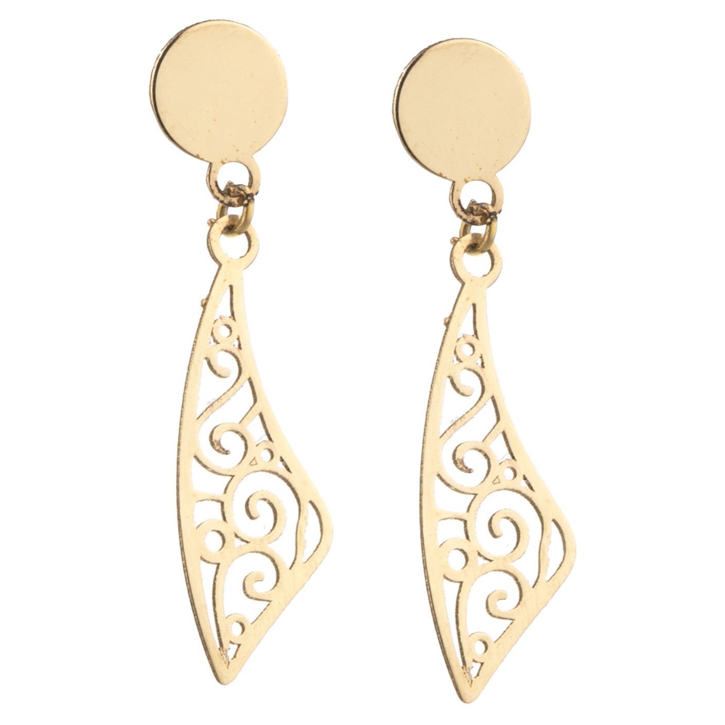 گوشواره طلا 18 عیار زنانه نیکان گلد مدل MJ 3467 — تصویر 1 از 3