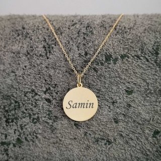 گردنبند طلا 18 عیار زنانه با زنجیر حلقه‌ای (فلامینگو) نیکان گلد مدل ثمین — تصویر 3 از 3