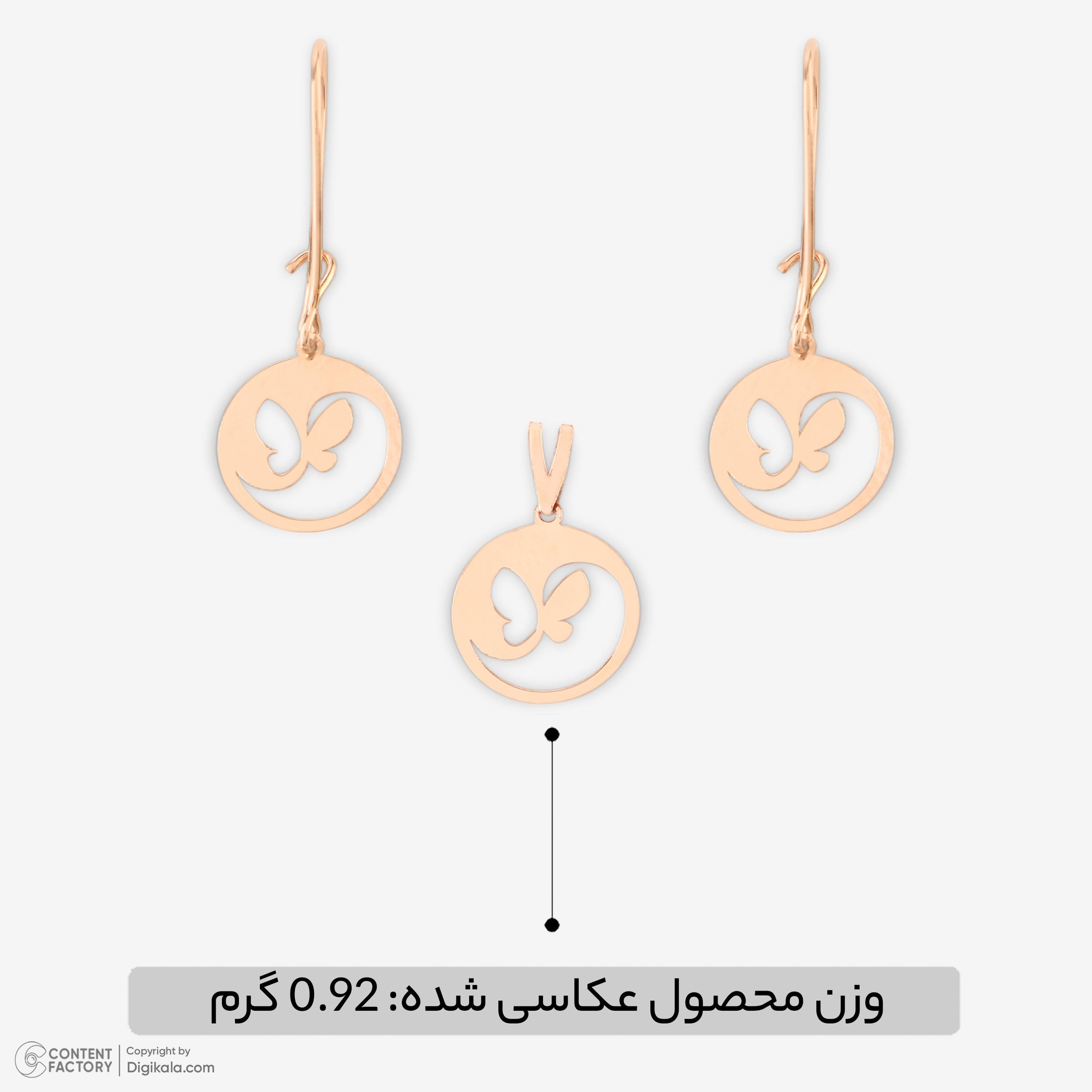 نیم ست طلا 18 عیار زنانه نیکان گلد مدل پروانه کد NK207 — تصویر 5 از 8
