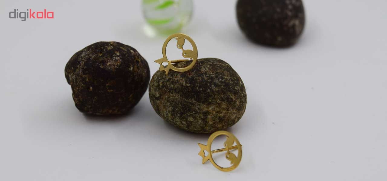 گوشواره طلا 18 عیار زنانه کانیار گالری مدل GM3 — تصویر 2 از 3