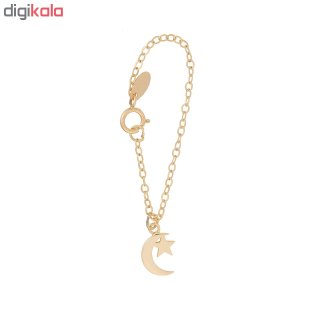 آویز ساعت طلا 18 عیار زنانه طرح ماه و ستاره کد SG403 — تصویر 2 از 2
