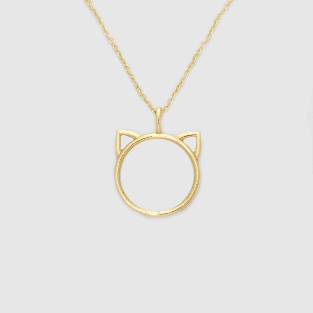 گردنبند طلا 18 عیار زنانه با زنجیر حلقه‌ای (فلامینگو) نیکان گلد مدل گربه — تصویر 1 از 3