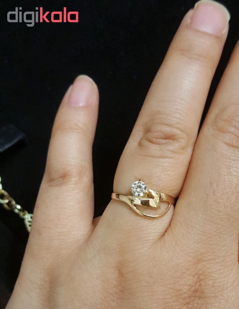 انگشتر طلا 18 عیار زنانه کد 010 — تصویر 2 از 5