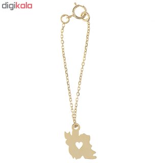 آویز ساعت طلا 18 عیار زنانه طرح نقشه ایران کد SG502 — تصویر 2 از 2