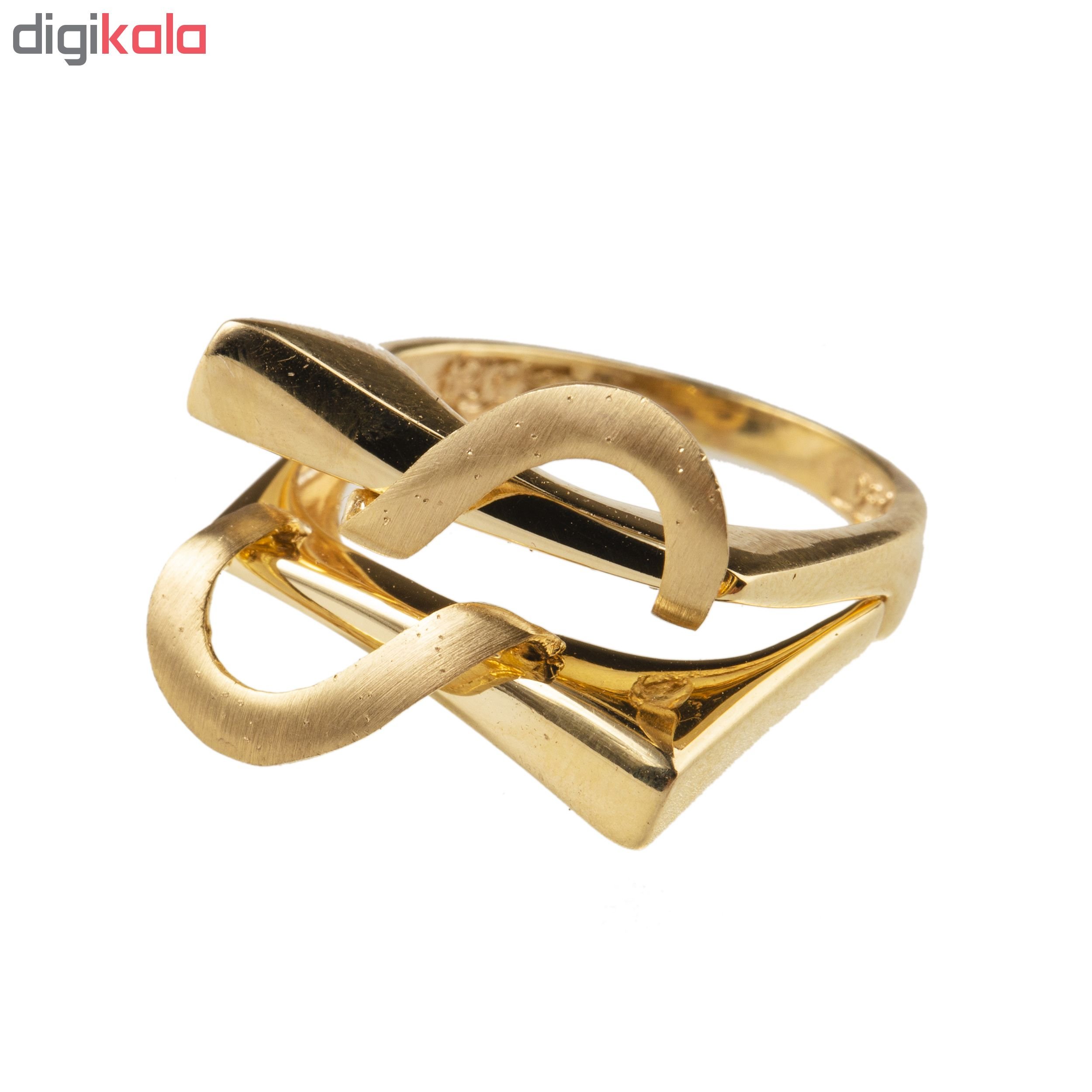 انگشتر طلا 18 عیار زنانه کد R137 — تصویر 2 از 5