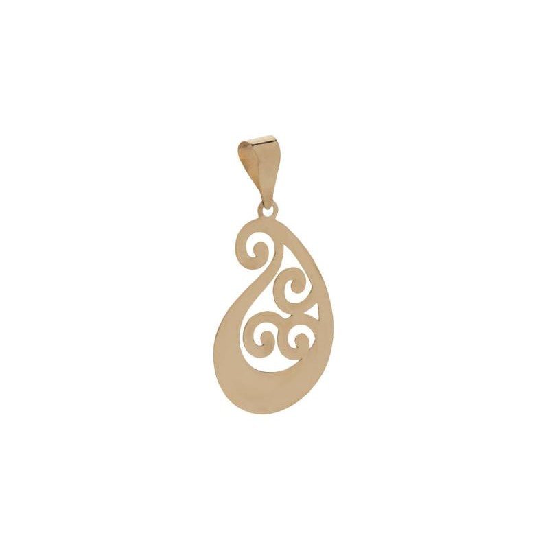 نیم ست طلا 18 عیار زنانه مدل بته جقه کد GH6325 — تصویر 3 از 5