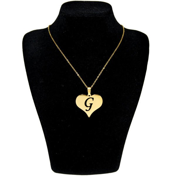 گردنبند طلا 18 عیار زنانه طرح G کد UN0041 — تصویر 1 از 2