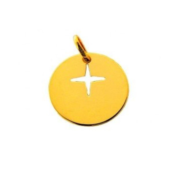 آویز گردنبند طلا 18 عیار زنانه قیراط طرح دایره کد GH2478 — تصویر 1 از 3