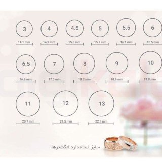 انگشتر طلا 18 عیار زنانه کد C120 — تصویر 5 از 5