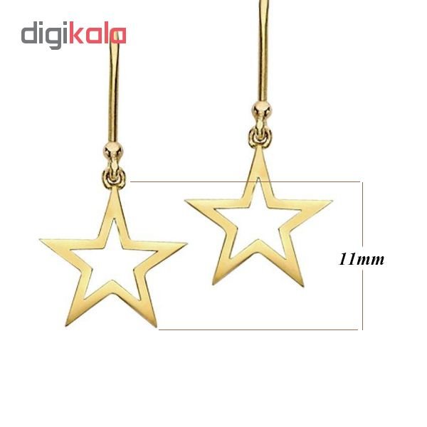 گوشواره طلا 18 عیار نیکان زر مدل GE144 — تصویر 3 از 4