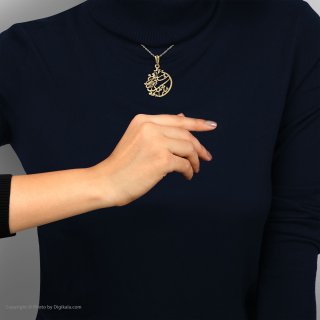 گردنبند طلا 18 عیار زنانه با زنجیر حلقه‌ای (فلامینگو) نیکان گلد مدل انار — تصویر 3 از 3