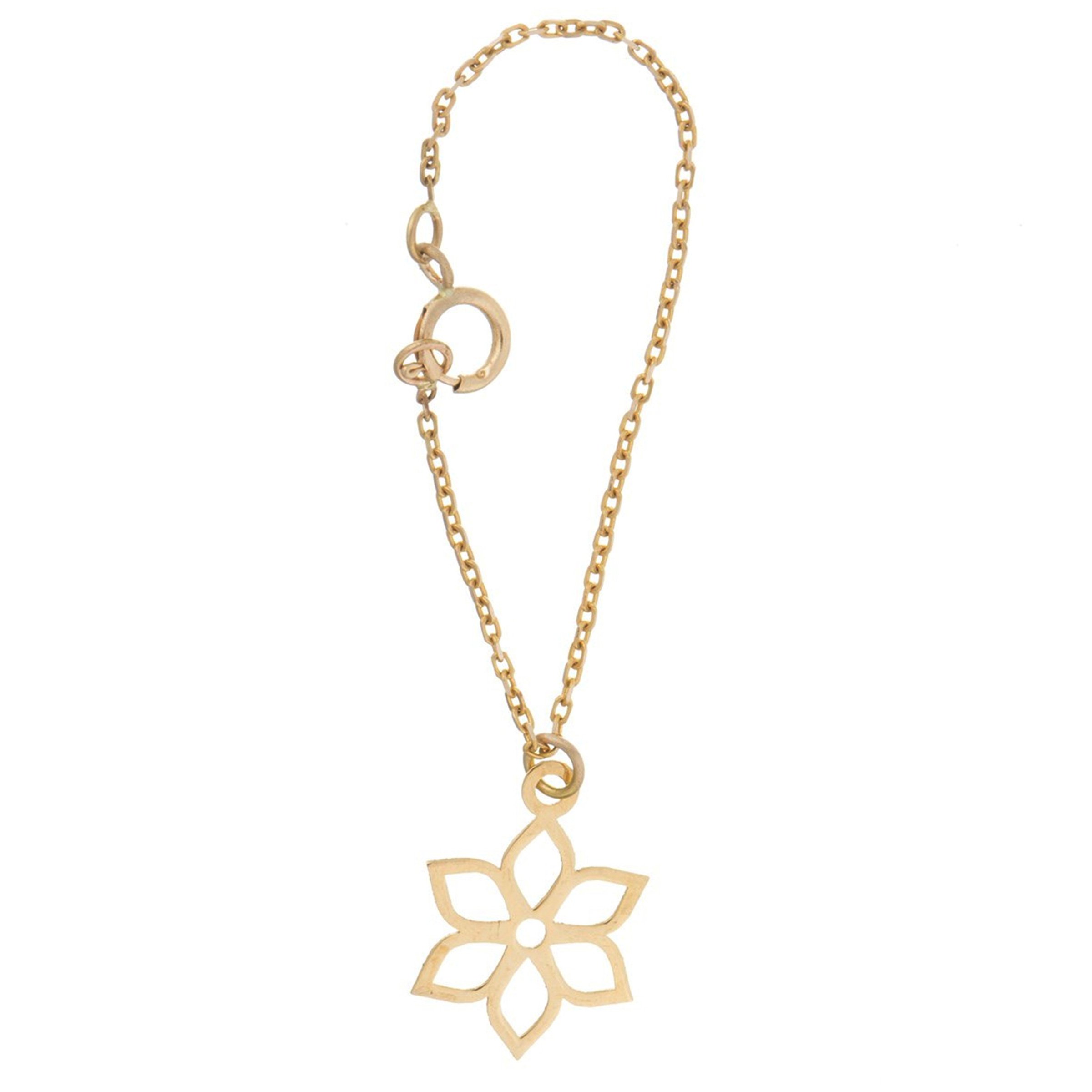 آویز ساعت طلا 18 عیار زنانه طرح گل 6 پر کد SG334 — تصویر 1 از 2