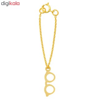آویز ساعت طلا 18 عیار زنانه طرح عینک کد SG357 — تصویر 2 از 2
