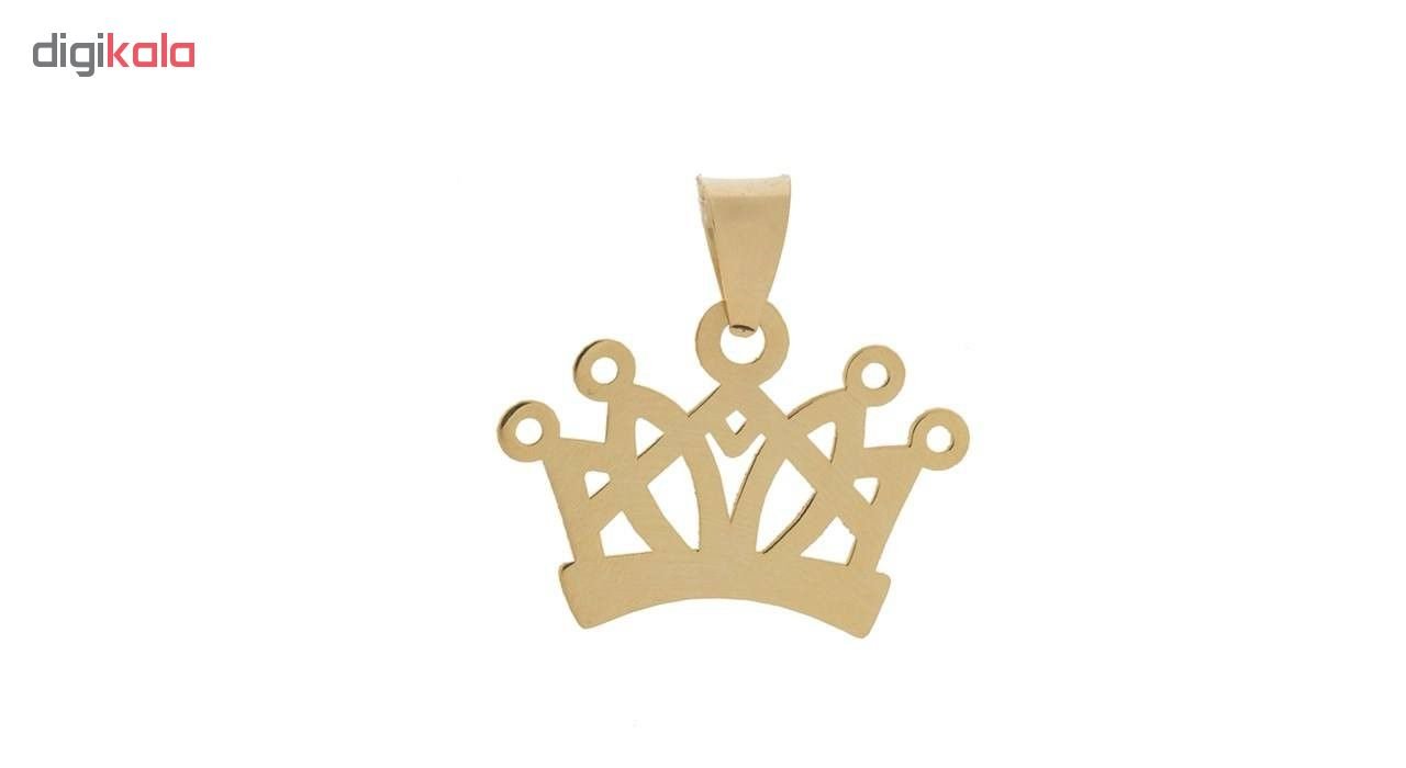 نیم ست طلا 18 عیار زنانه طرح تاج کد SG565 — تصویر 3 از 7