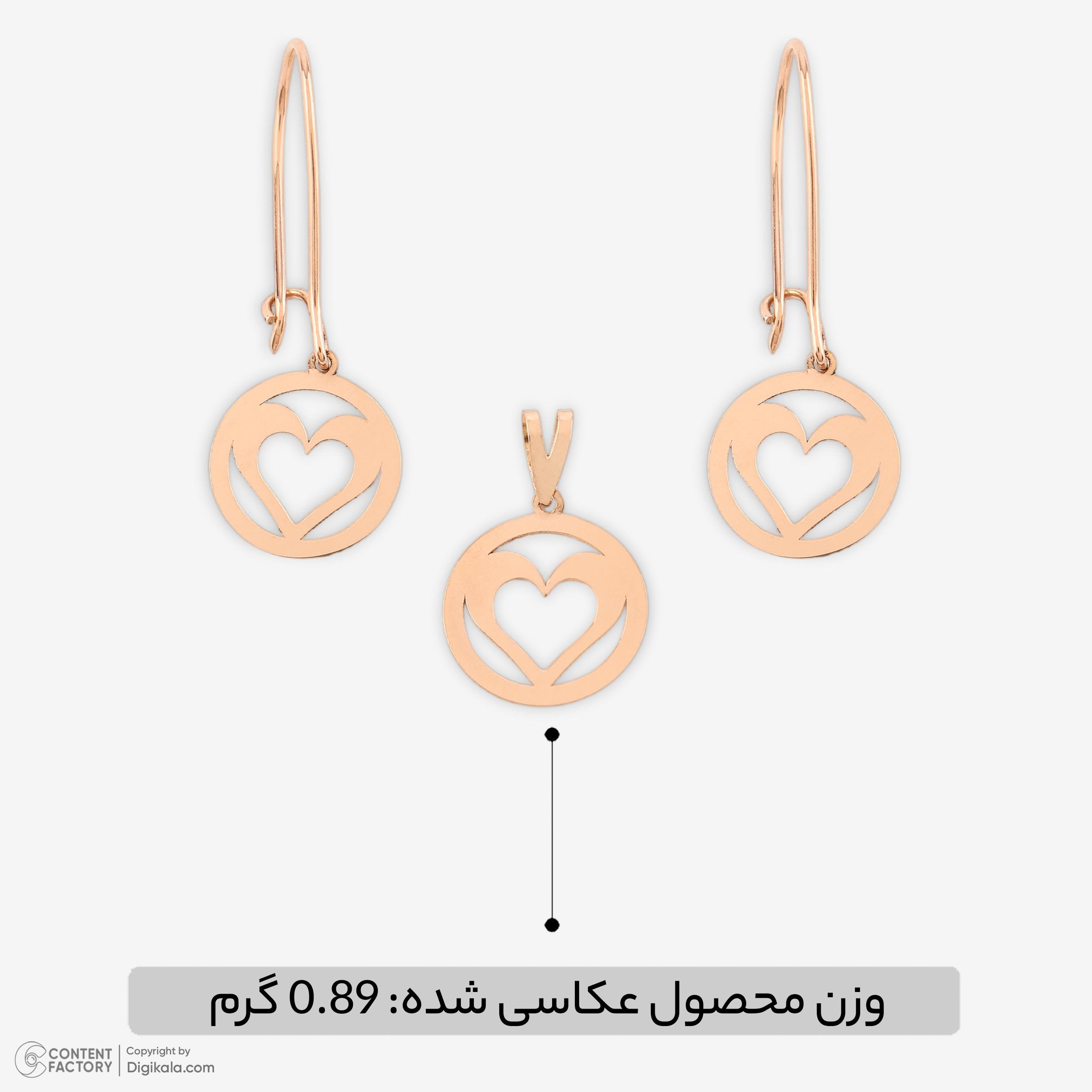 نیم ست طلا 18 عیار زنانه حافا گلد مدل nm24 — تصویر 6 از 8